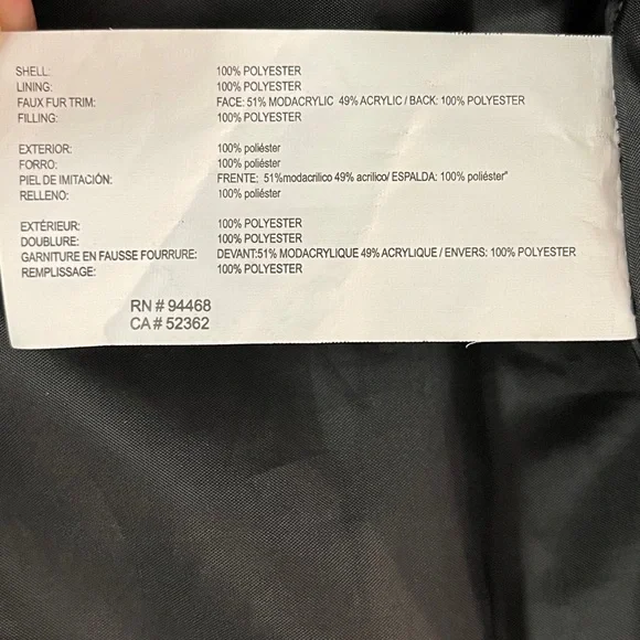 Nautica Navy Blue Puffer Mid Length Jacket Removable Faux Fur Hooded Ski Coat L - Picture 8 of 10